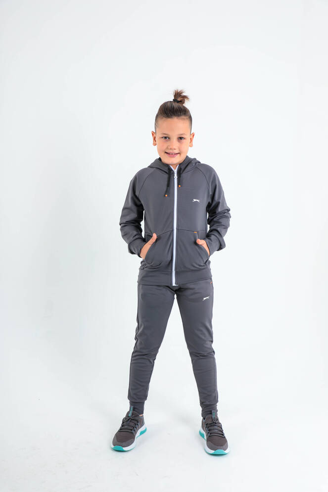 Slazenger DIKLA Unisex Children's Tracksuit Dark Grey