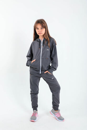Slazenger DIKLA Unisex Children's Tracksuit Dark Grey - Thumbnail