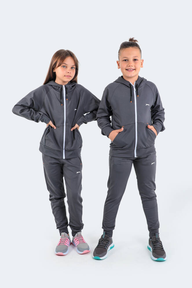 Slazenger DIKLA Unisex Çocuk Eşofman Takım Koyu Gri