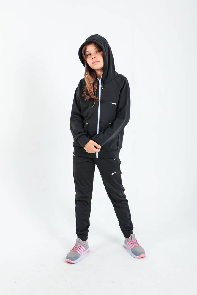 Slazenger DIKLA Unisex Çocuk Siyah Eşofman Takımı
