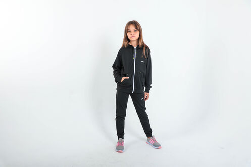 Slazenger DIKLA Unisex Çocuk Siyah Eşofman Takımı - Thumbnail