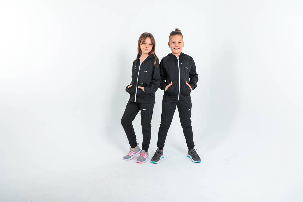 Slazenger DIKLA Unisex Çocuk Siyah Eşofman Takımı