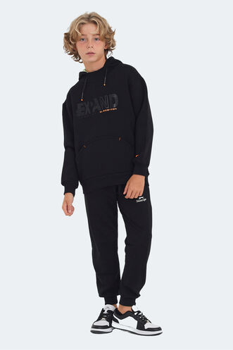 Slazenger DILAY Unisex Children's Sweatshirt Black - Thumbnail