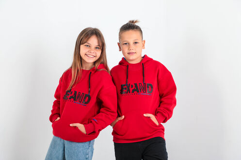 Slazenger DILAY Unisex Children's Sweatshirt Red - Thumbnail