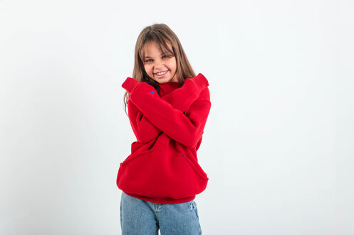 Slazenger DILAY Unisex Çocuk Sweatshirt Kırmızı - Thumbnail