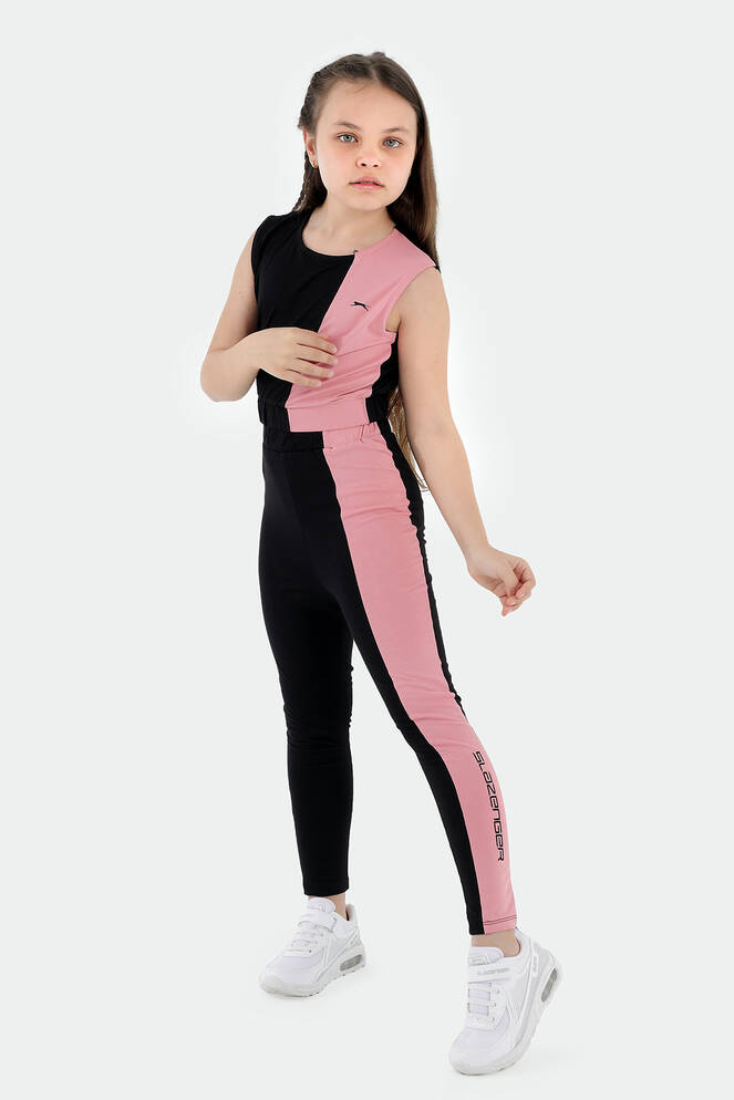 Slazenger DIMAS Kız Çocuk Tayt Seti Siyah
