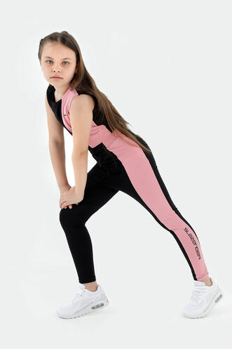 Slazenger DIMAS Kız Çocuk Tayt Seti Siyah - Thumbnail