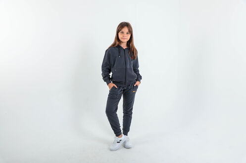 Slazenger DIMAS Unisex Çocuk Eşofman Takım Koyu Gri - Thumbnail