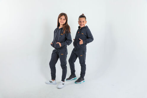 Slazenger DIMAS Children's Tracksuit Dark Grey - Thumbnail