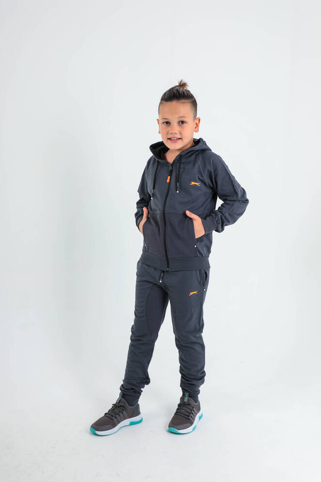 Slazenger DIMAS Children's Tracksuit Dark Grey