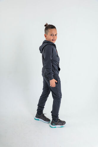 Slazenger DIMAS Children's Tracksuit Dark Grey - Thumbnail