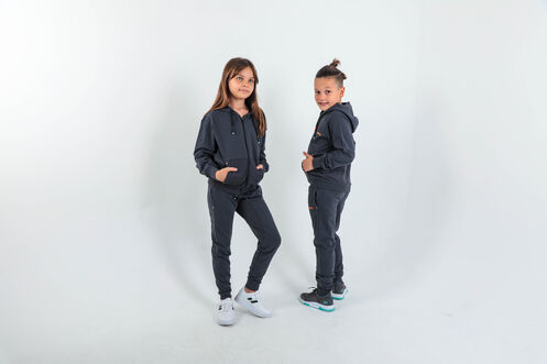 Slazenger DIMAS Children's Tracksuit Dark Grey - Thumbnail
