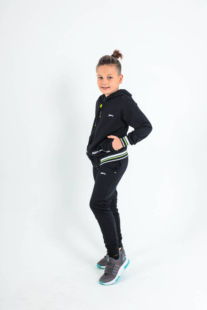 Slazenger DIODOR Unisex Çocuk Siyah Eşofman Takımı