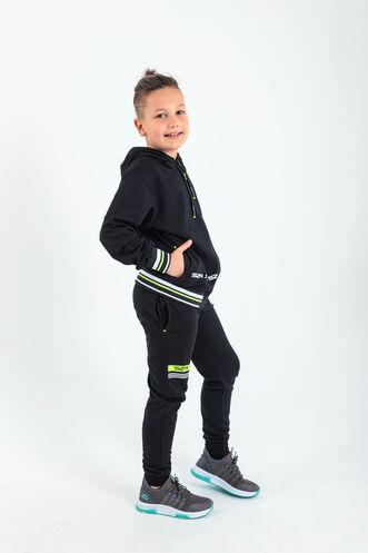 Slazenger DIODOR Unisex Çocuk Siyah Eşofman Takımı - Thumbnail