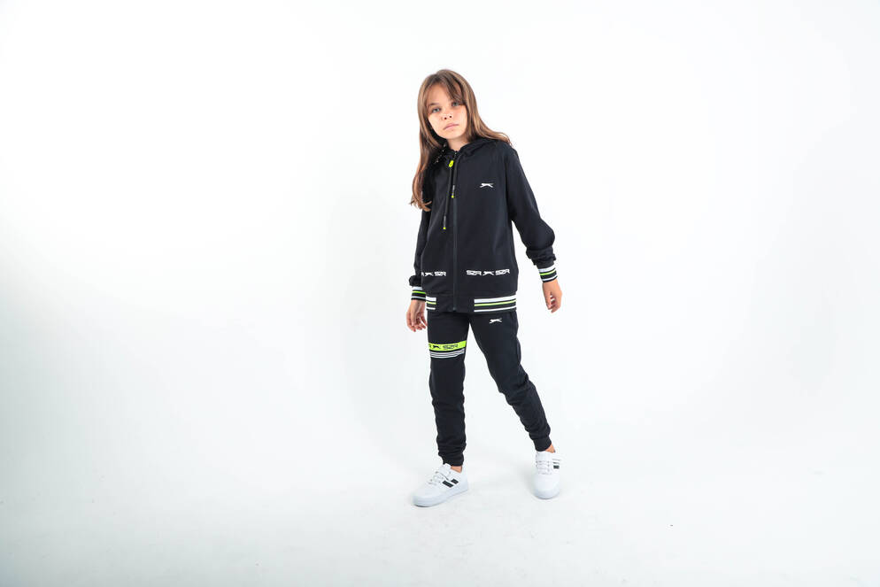 Slazenger DIODOR Unisex Çocuk Siyah Eşofman Takımı