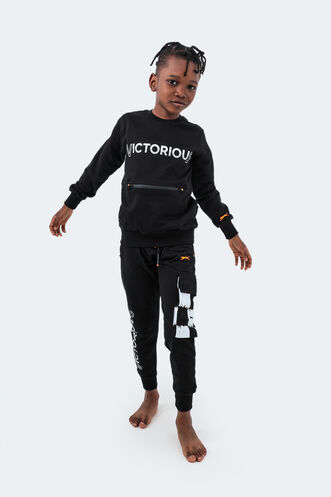 Slazenger DION Children's Tracksuit Black - Thumbnail