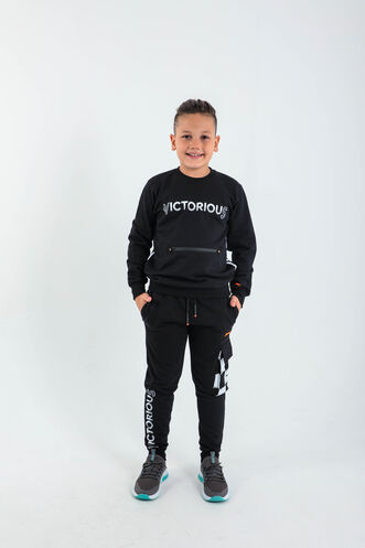 Slazenger DION Children's Tracksuit Black - Thumbnail