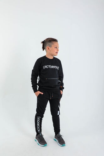 Slazenger DION Children's Tracksuit Black - Thumbnail