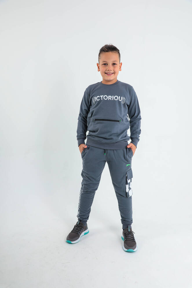 Slazenger DION Children's Tracksuit Dark Gray