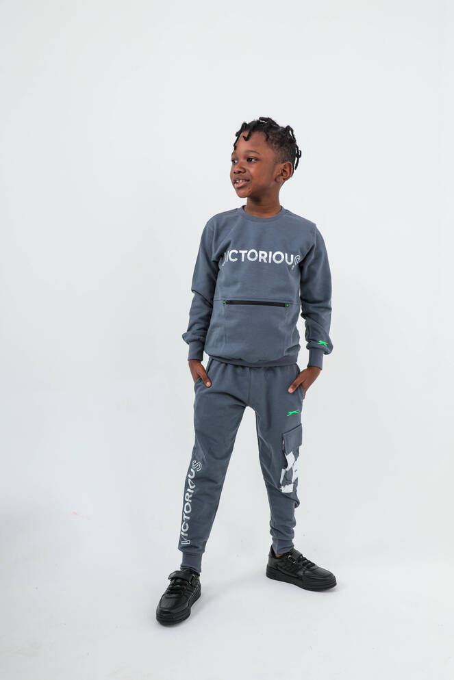 Slazenger DION Children's Tracksuit Dark Gray