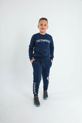 Slazenger DION Children's Tracksuit Navy - Thumbnail