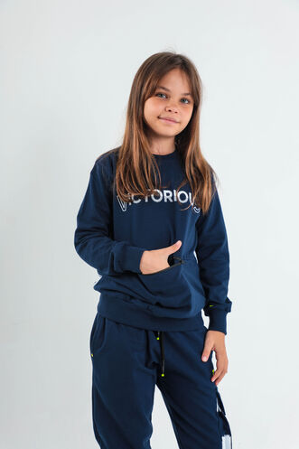 Slazenger DION Children's Tracksuit Navy - Thumbnail