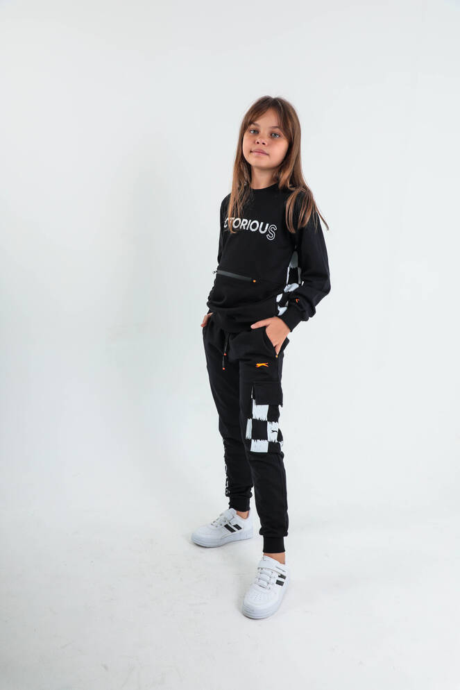 Slazenger DION Unisex Çocuk Eşofman Takım Siyah