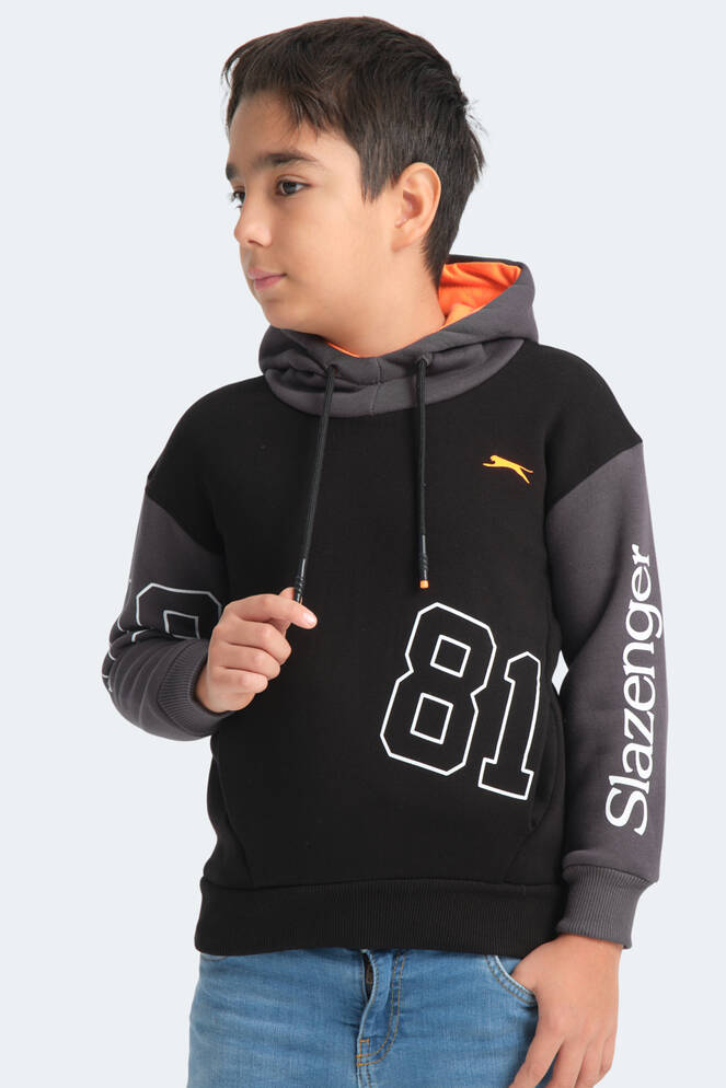 Slazenger DJURO Unisex Çocuk Sweatshirt Siyah