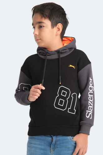 Slazenger DJURO Unisex Children's Sweatshirt Black - Thumbnail