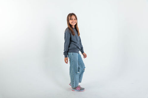 Slazenger - Slazenger DNA Kids Unisex Sweatshirt Dark Grey