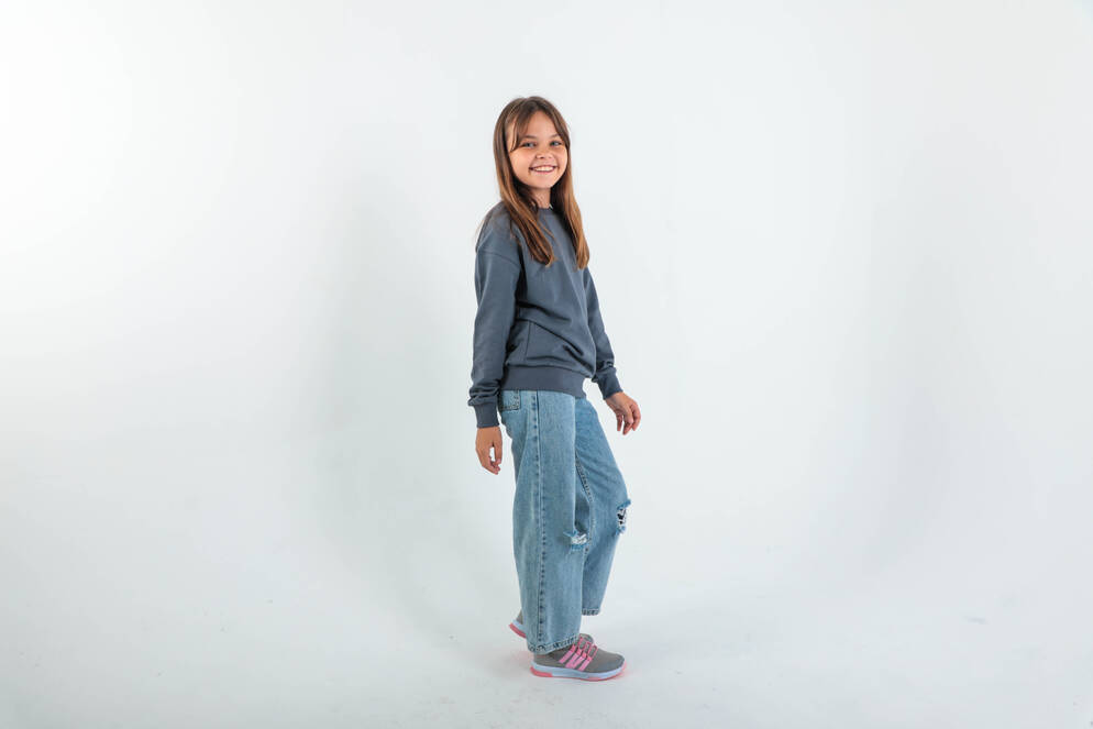 Slazenger DNA Kids Unisex Sweatshirt Dark Grey