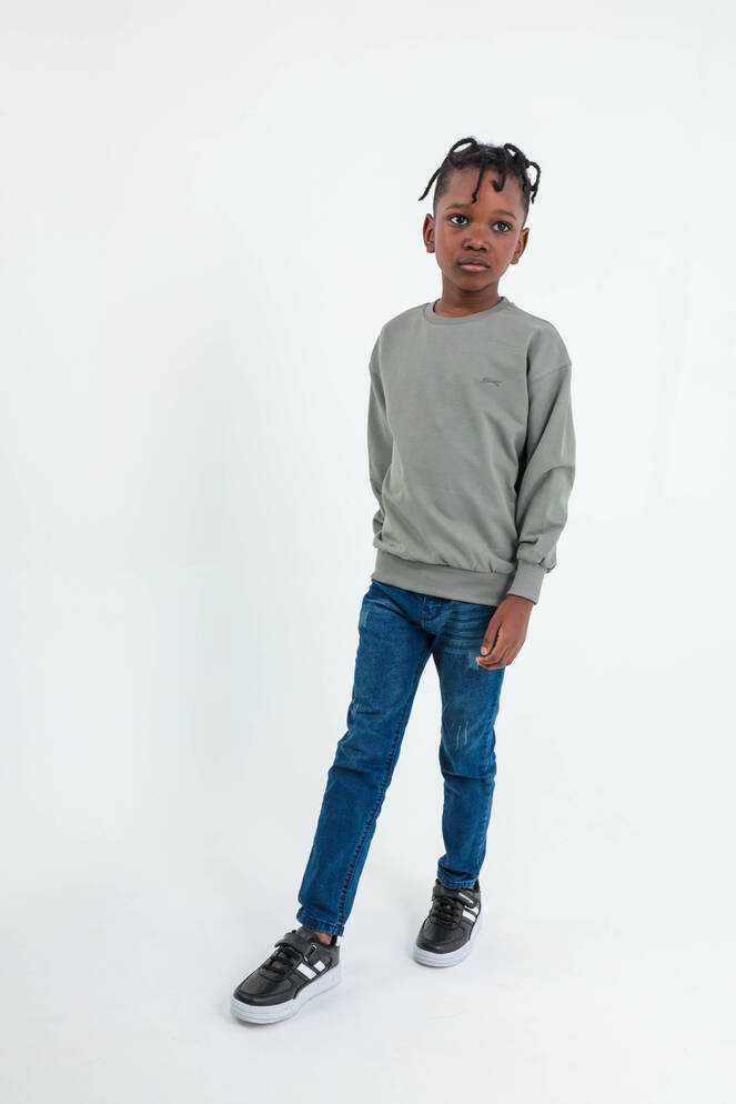 Slazenger DNA Kids Unisex Sweatshirt Khaki