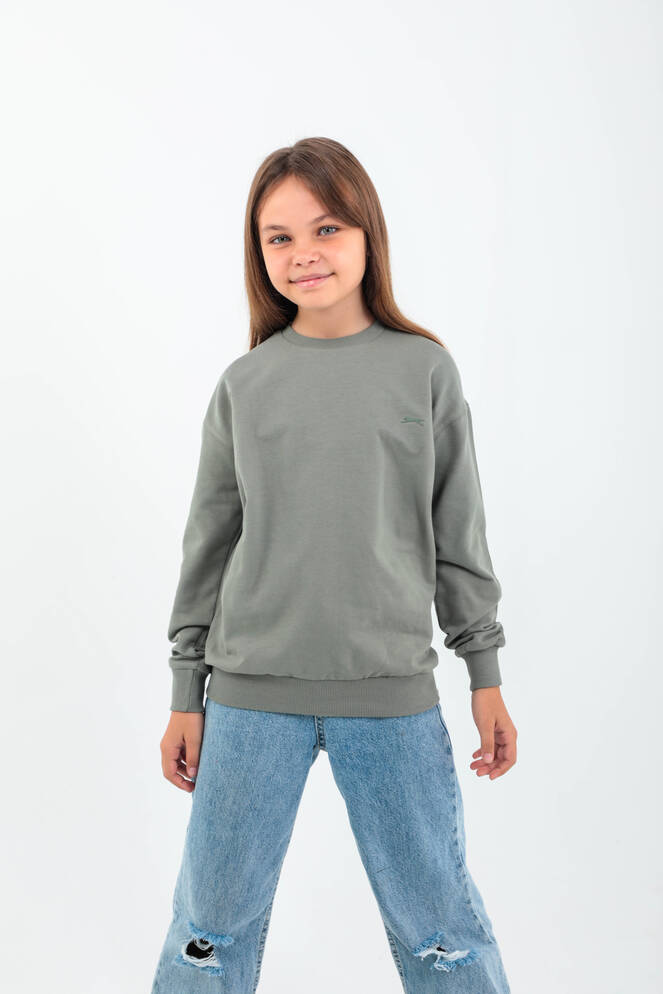 Slazenger DNA Kids Unisex Sweatshirt Khaki