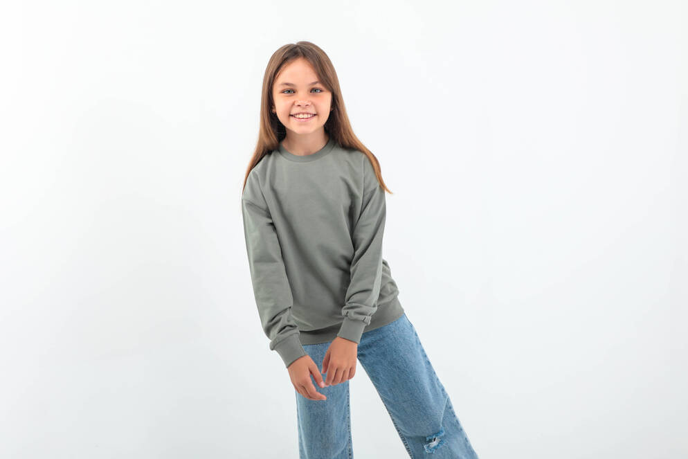 Slazenger DNA Kids Unisex Sweatshirt Khaki