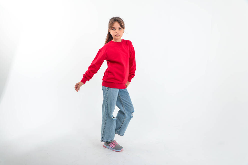 Slazenger DNA Kids Unisex Sweatshirt Red