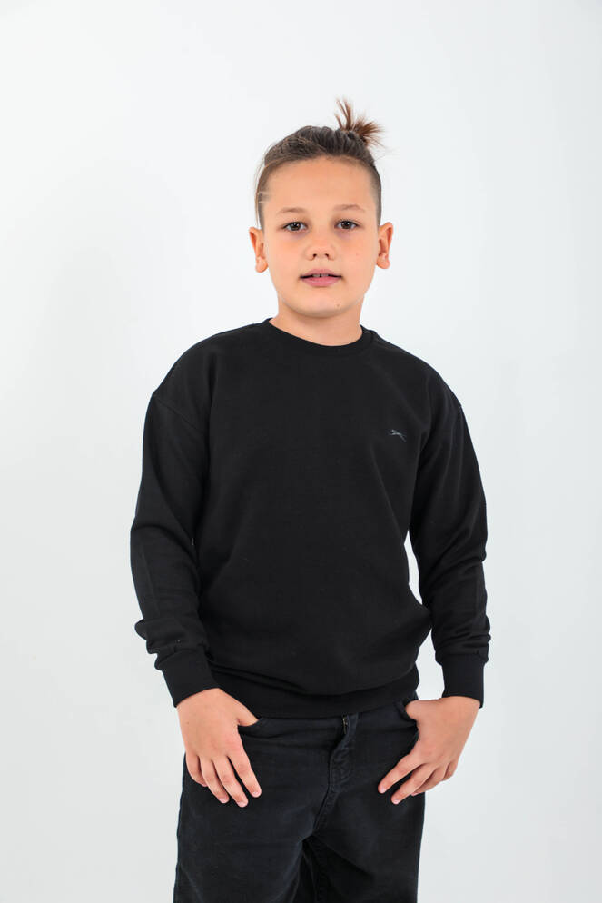 Slazenger DNA Unisex Çocuk Siyah Sweatshırt