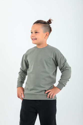 Slazenger - Slazenger DNA Unisex Çocuk Sweatshirt Haki