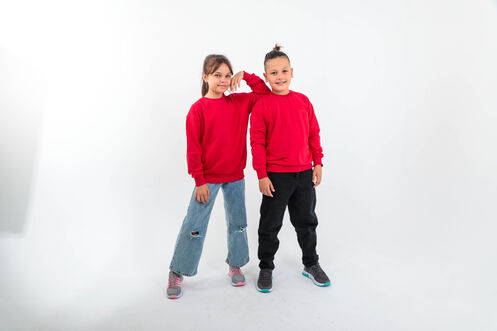 Slazenger DNA Unisex Çocuk Sweatshirt Kırmızı - Thumbnail