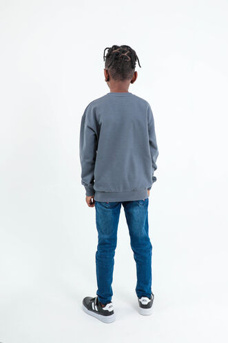 Slazenger DNA Unisex Çocuk Sweatshirt Koyu Gri - Thumbnail