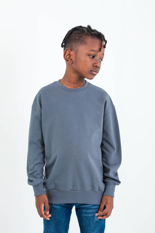 Slazenger DNA Unisex Çocuk Sweatshirt Koyu Gri