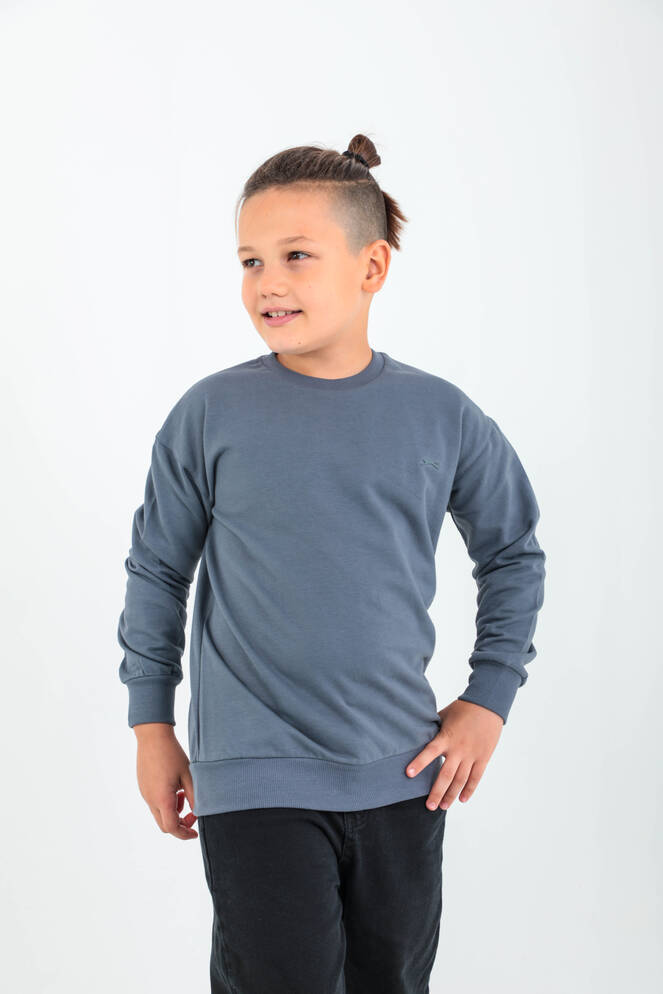 Slazenger DNA Unisex Çocuk Sweatshirt Koyu Gri