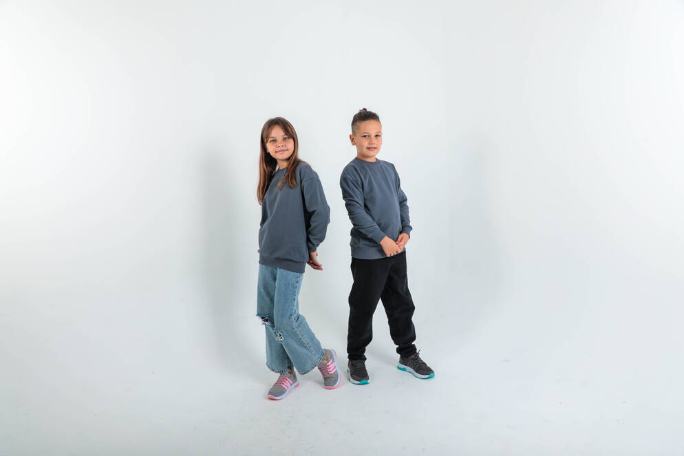 Slazenger DNA Unisex Çocuk Sweatshirt Koyu Gri