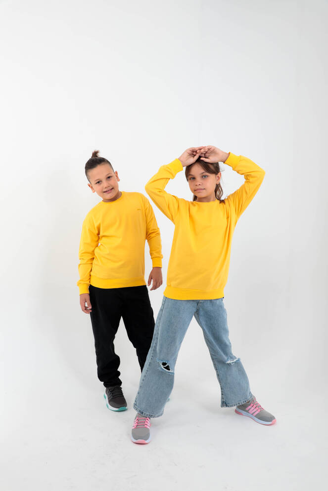 Slazenger DNA Unisex Çocuk Sweatshirt Sarı