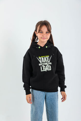 Slazenger DO Unisex Children's Sweatshirt Black - Thumbnail