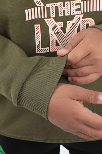 Slazenger DO Unisex Children's Sweatshirt Khaki - Thumbnail