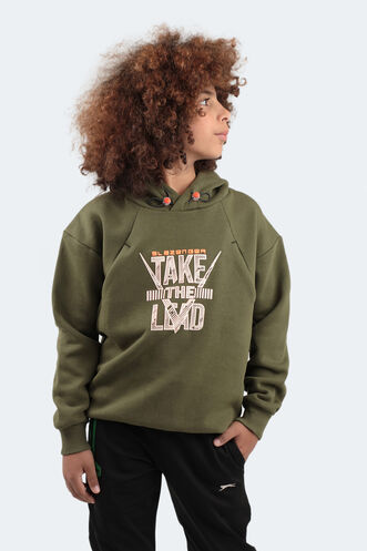 Slazenger DO Unisex Çocuk Sweatshirt Haki - Thumbnail