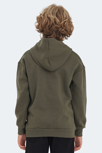 Slazenger DO Unisex Çocuk Sweatshirt Haki - Thumbnail