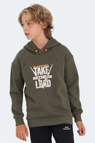 Slazenger DO Unisex Çocuk Sweatshirt Haki - Thumbnail