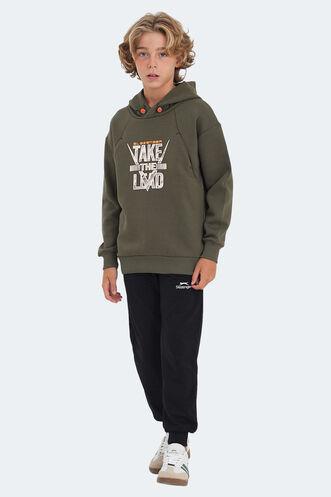 Slazenger DO Unisex Çocuk Sweatshirt Haki - Thumbnail