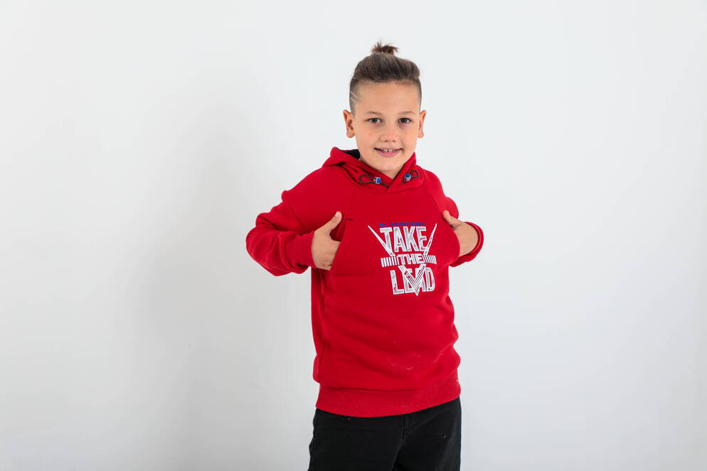 Slazenger DO Unisex Çocuk Sweatshirt Kırmızı